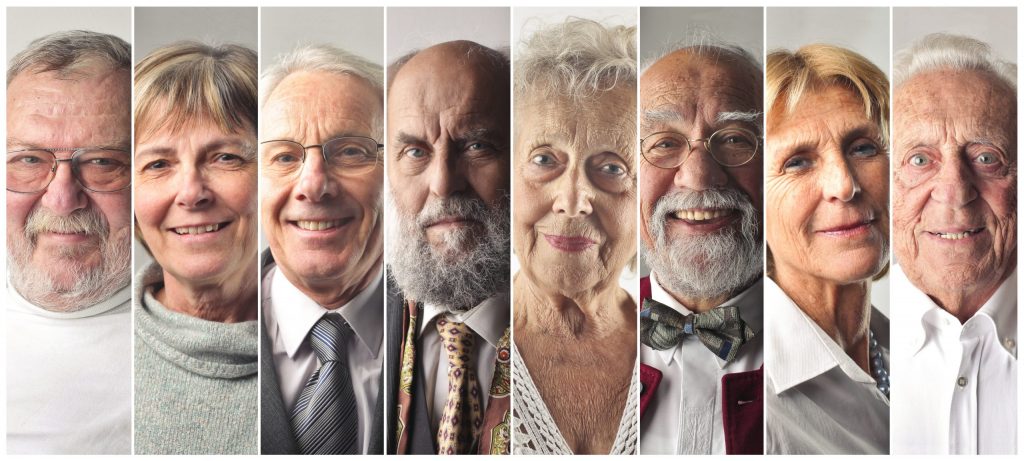 elder people smiling