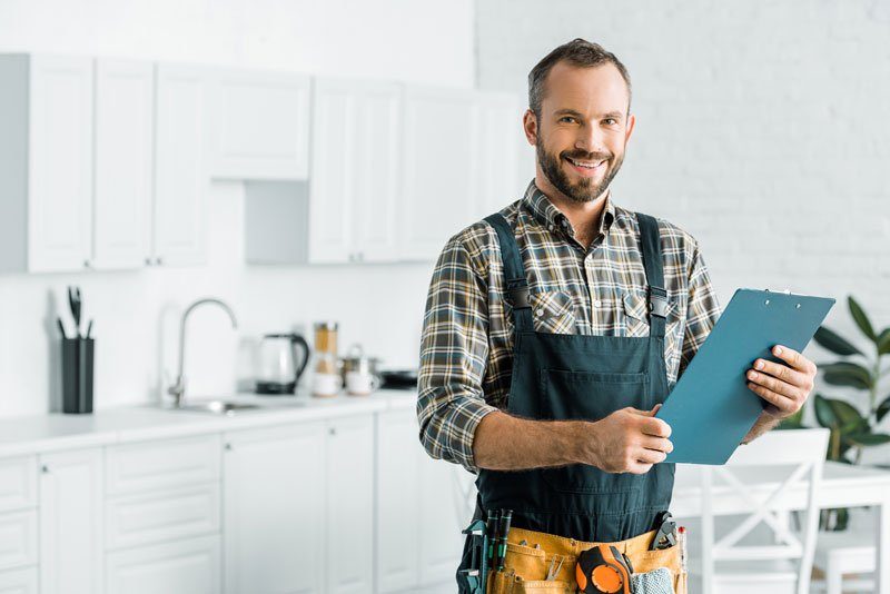 handyman with a clipboard
